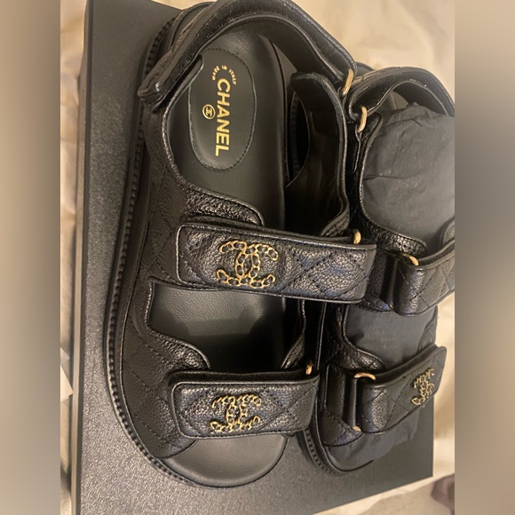 Authentic Chanel Dad Sandals 36.5 BRAND NEW - Picture 3 of 3